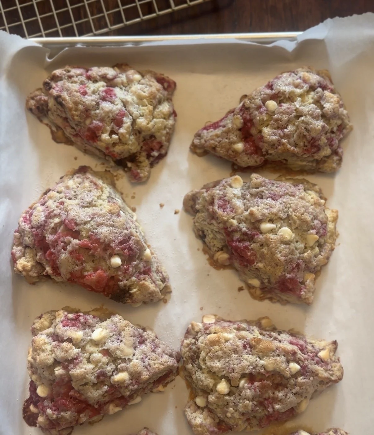 Raspberry White Chocolate Scones