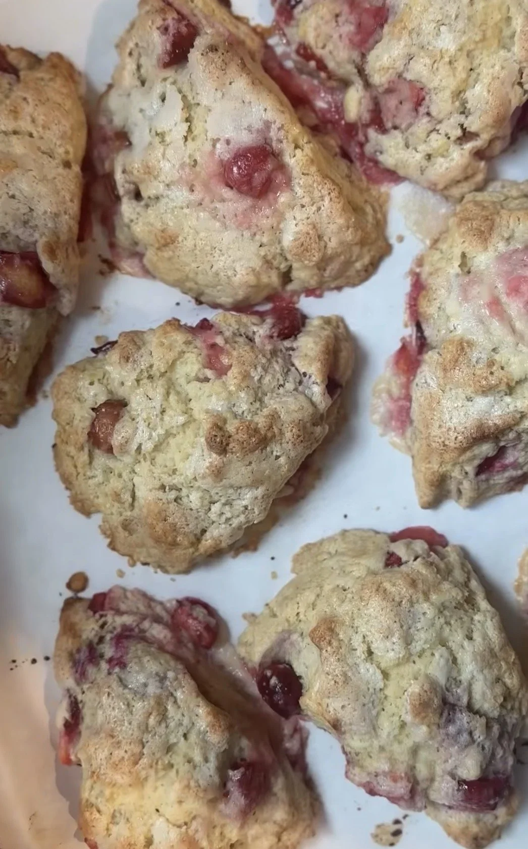Sour Cherry Scones with Almond Glaze