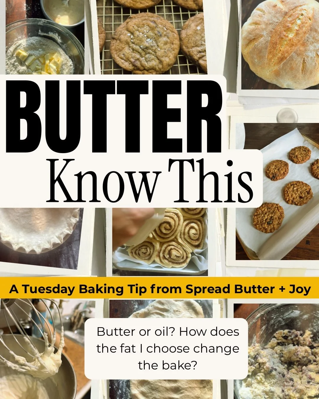 The fat you use changes your muffins and quick breads!

Butter is about 80% fat, with some water and milk solids. It brings that rich, buttery flavor and helps give your bake structure. Oil is 100% fat, so it coats the flour more thoroughly, limits g