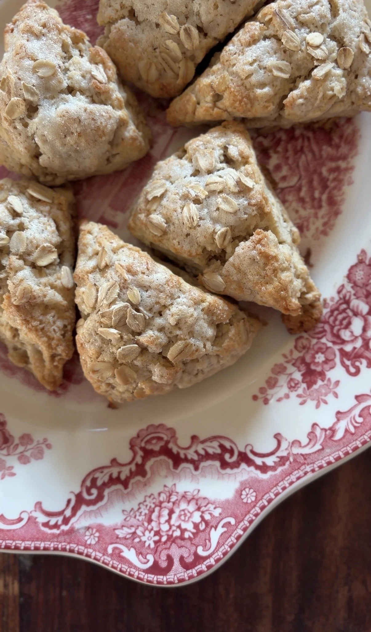 Maple Oat Scones with Coffee Maple Glaze