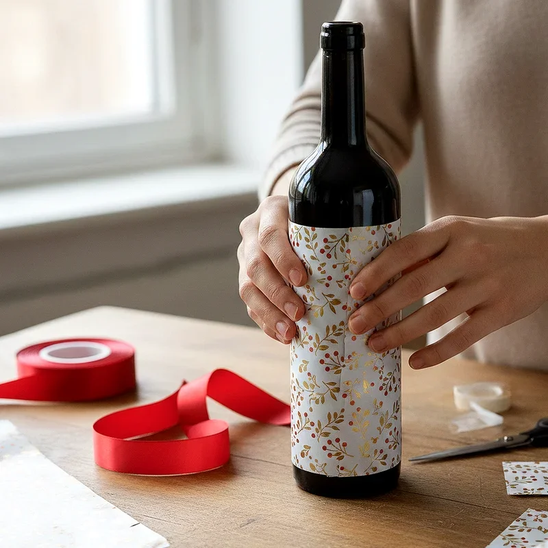 How to Gift Wrap a Bottle
