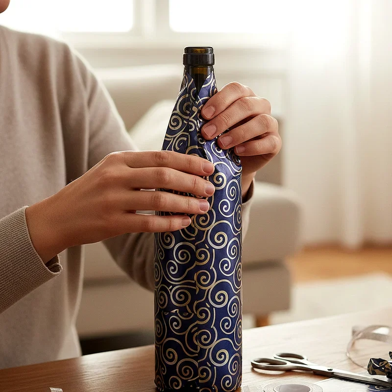 How to Gift Wrap a Bottle