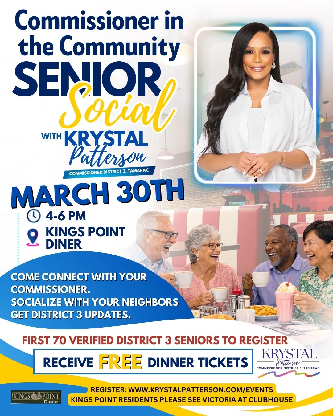 senior social with krystal patterson commissioner in tamarac