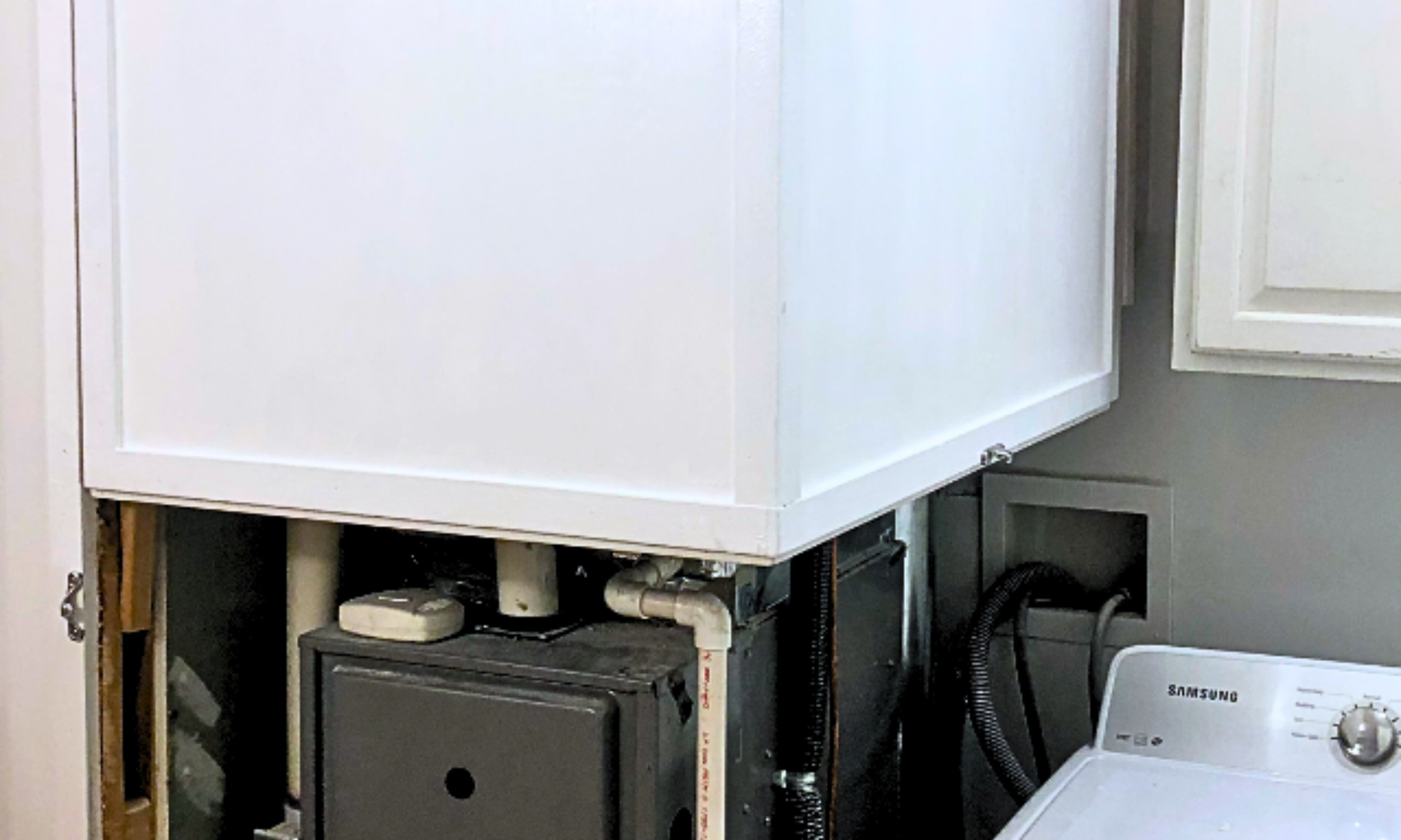 Hidden Furnace Faux Cabinet