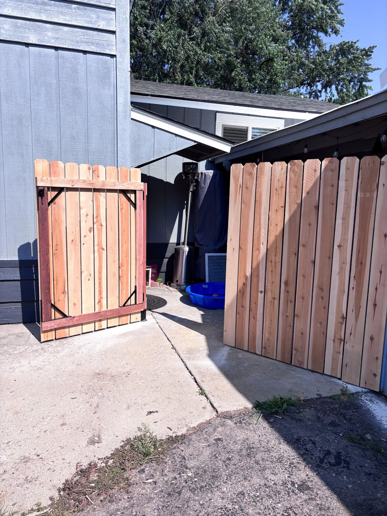 Image showing that the gate opens up to provide easy access for the Boise-based customer.