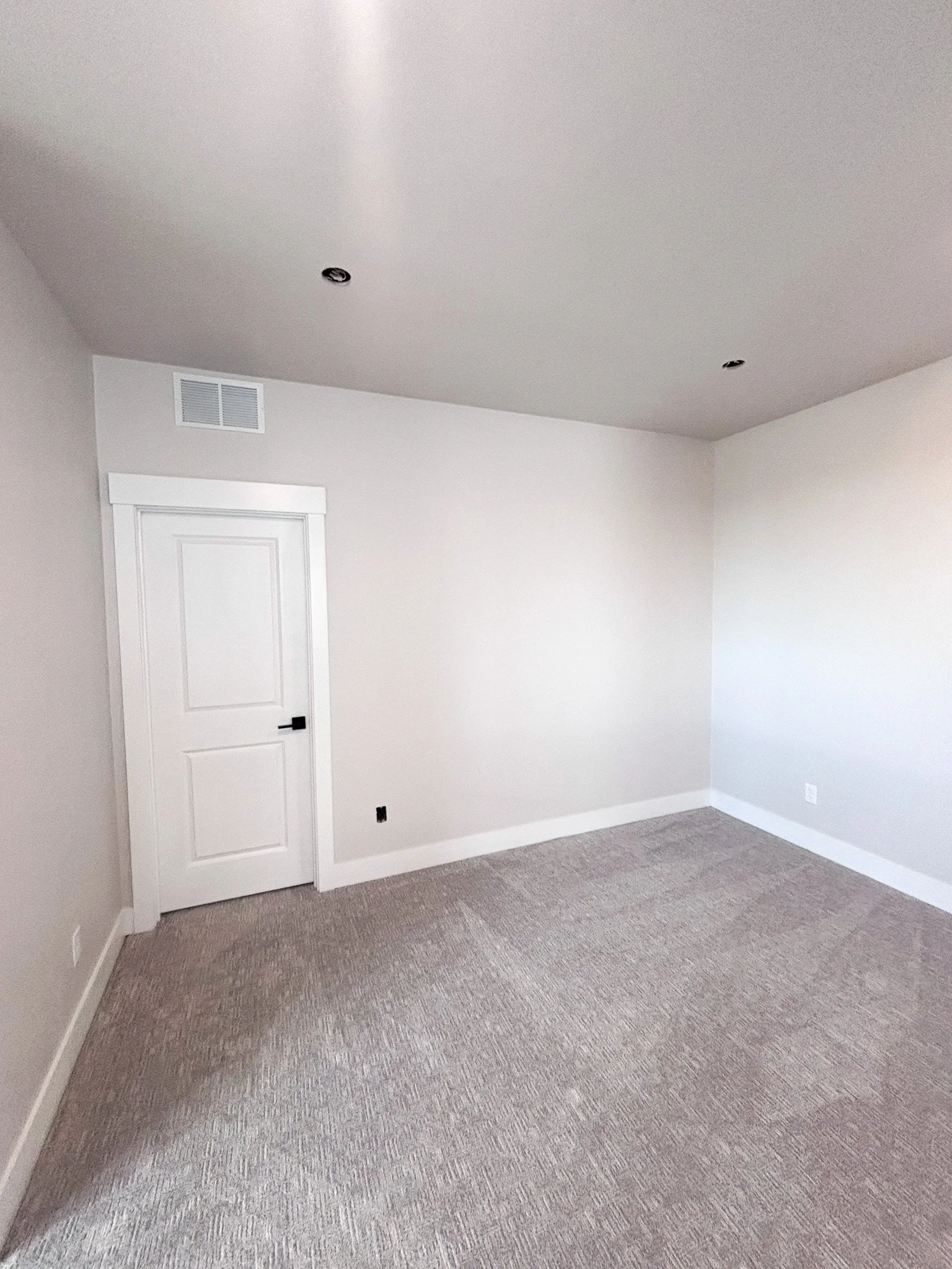 “Drywall installed with framed closet opening during loft‑to‑bedroom remodel in Boise, Idaho