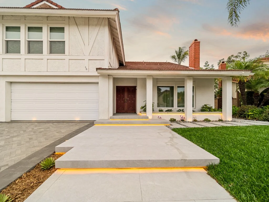 Modern Paver Driveway & Landscape Design
