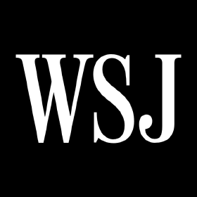 Wall Street Journal logo with a black background and white text