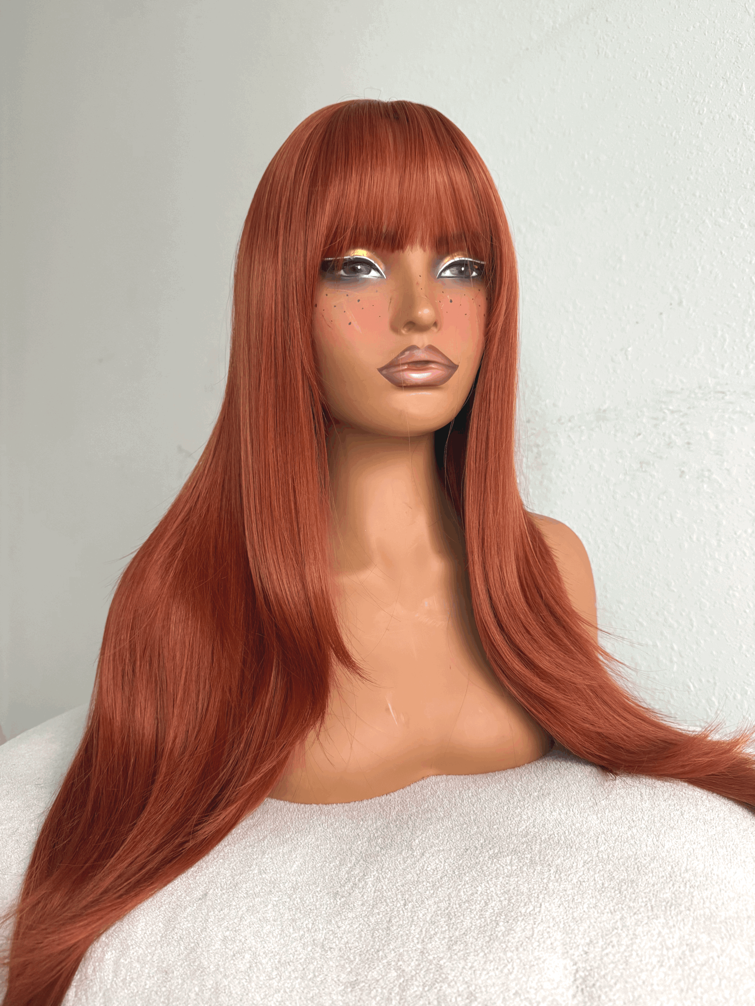 Ciera Straight Wig With Bangs Ginger 24”
