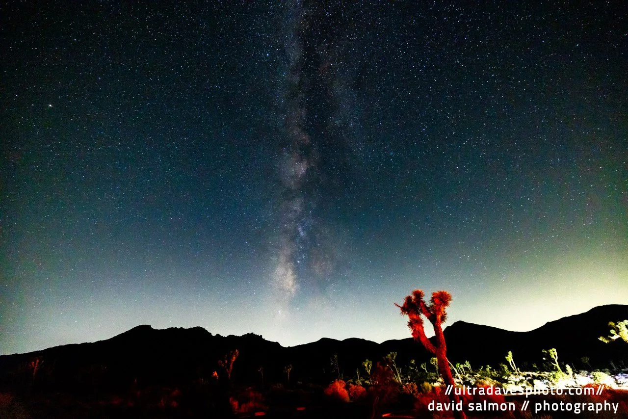 2022 - Vehicle taillights provided a better red light effect. The Milky Way was more pronounced. Shot with a Canon EOS R5 // RF 15-35mm @ 15mm f/2.8 ISO 8000 - 5s. Tripod mounted.