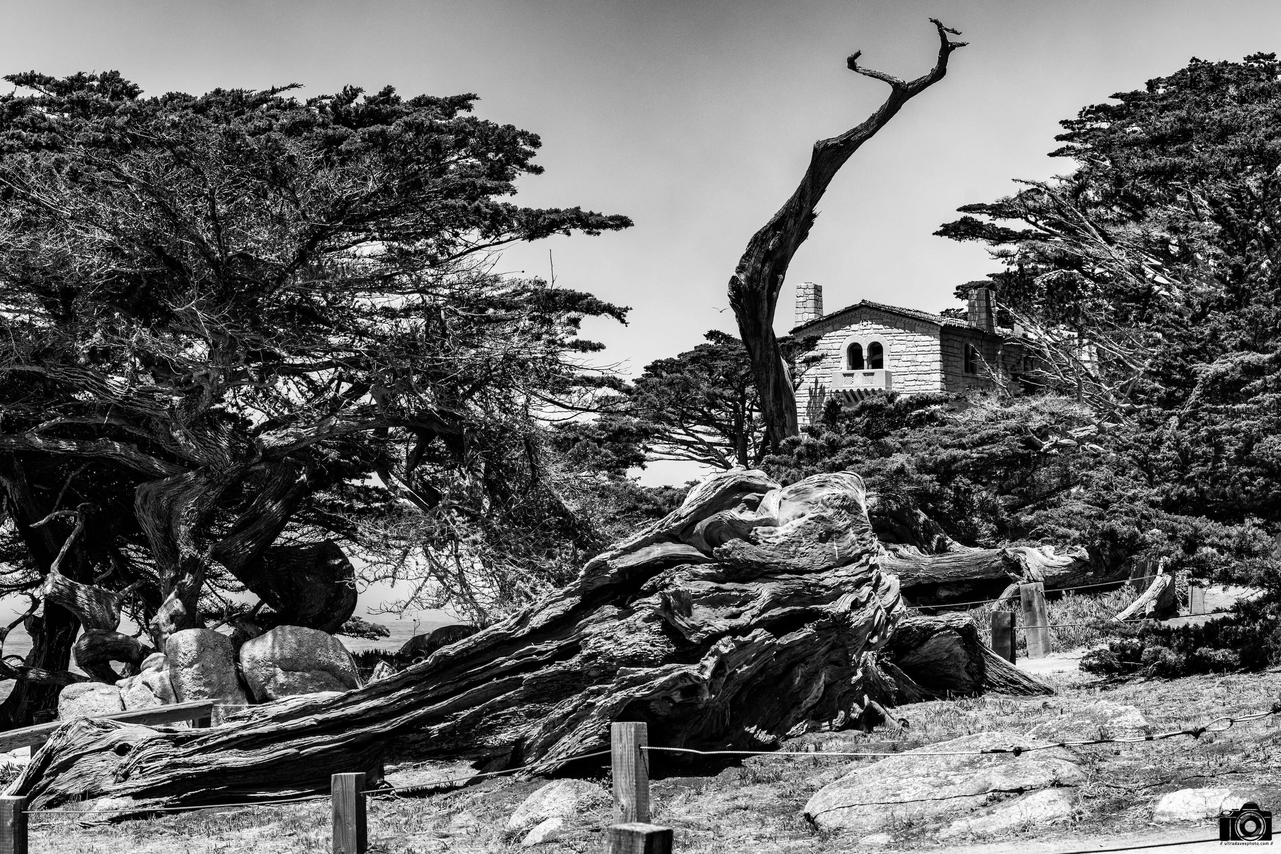 The Muted Mission cropped in B&W.  Shot taken with a Canon EOS R5 with an RF 70-200mm f/2.8L @ 70mm - f/8 ISO 100 1/320s.