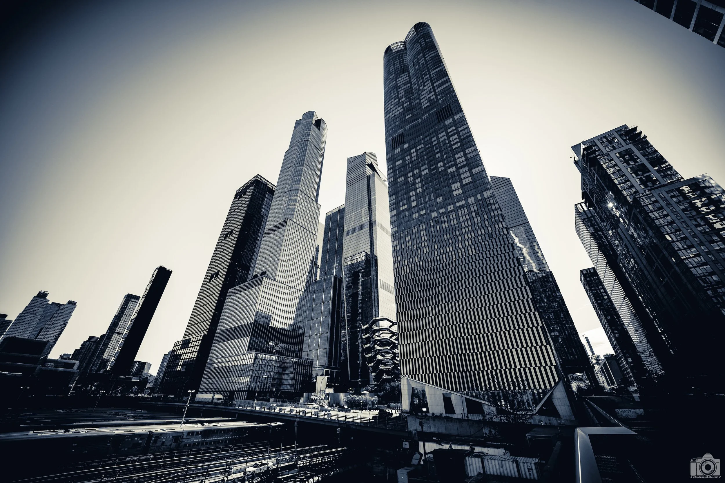 NYC 2025 - Before the Buildings Fell in B&W.  Shot with a Sony a7c // 12-24mm G @ 12mm f/4 ISO 125 - 1/800s.