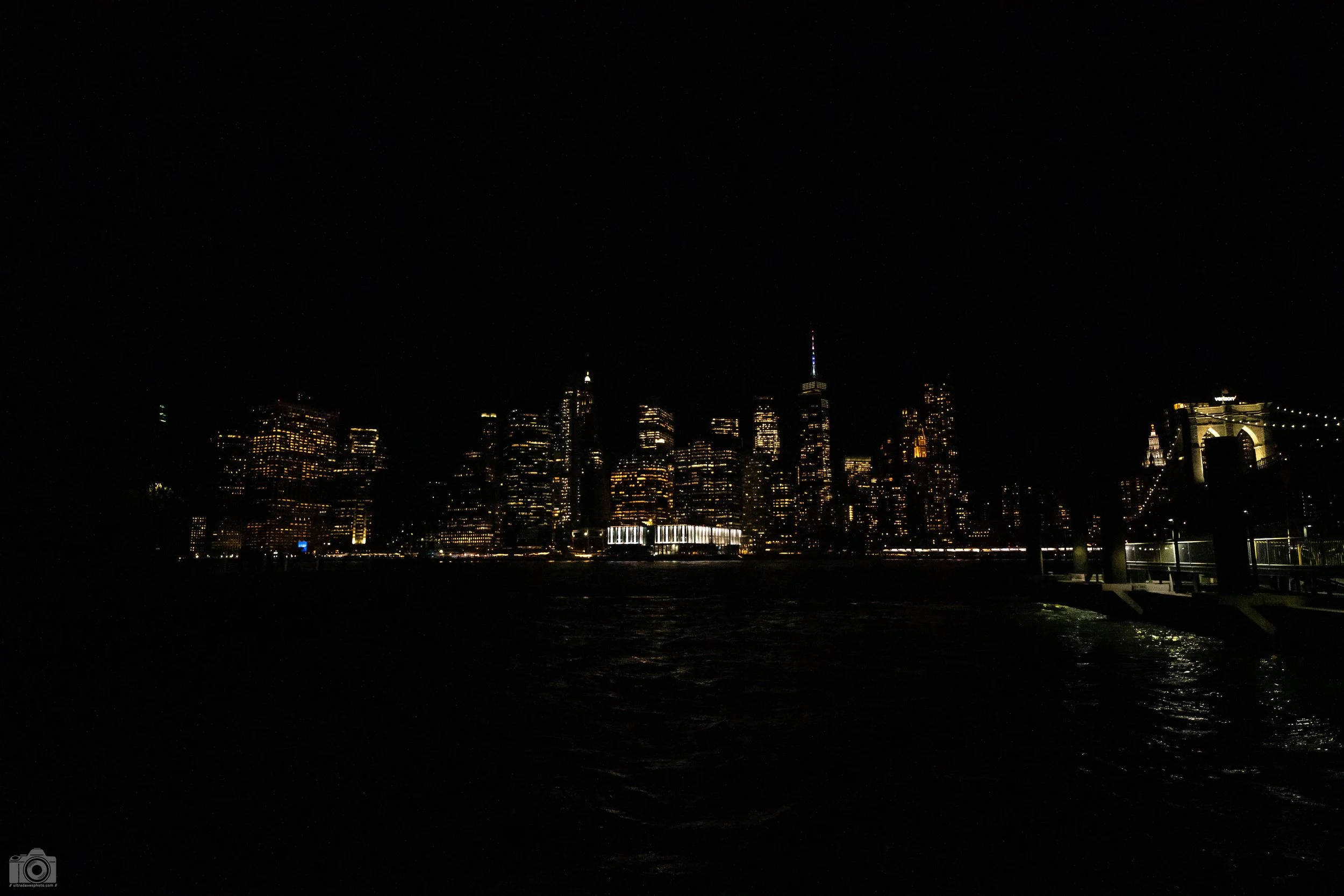2024 - Full City View at Night.  2024 - Brooklyn Bridge at Night.  Shot with a Sony a7c II // FE 12-24mm G @ 20mm f/4 ISO 40000 - 1/800s.