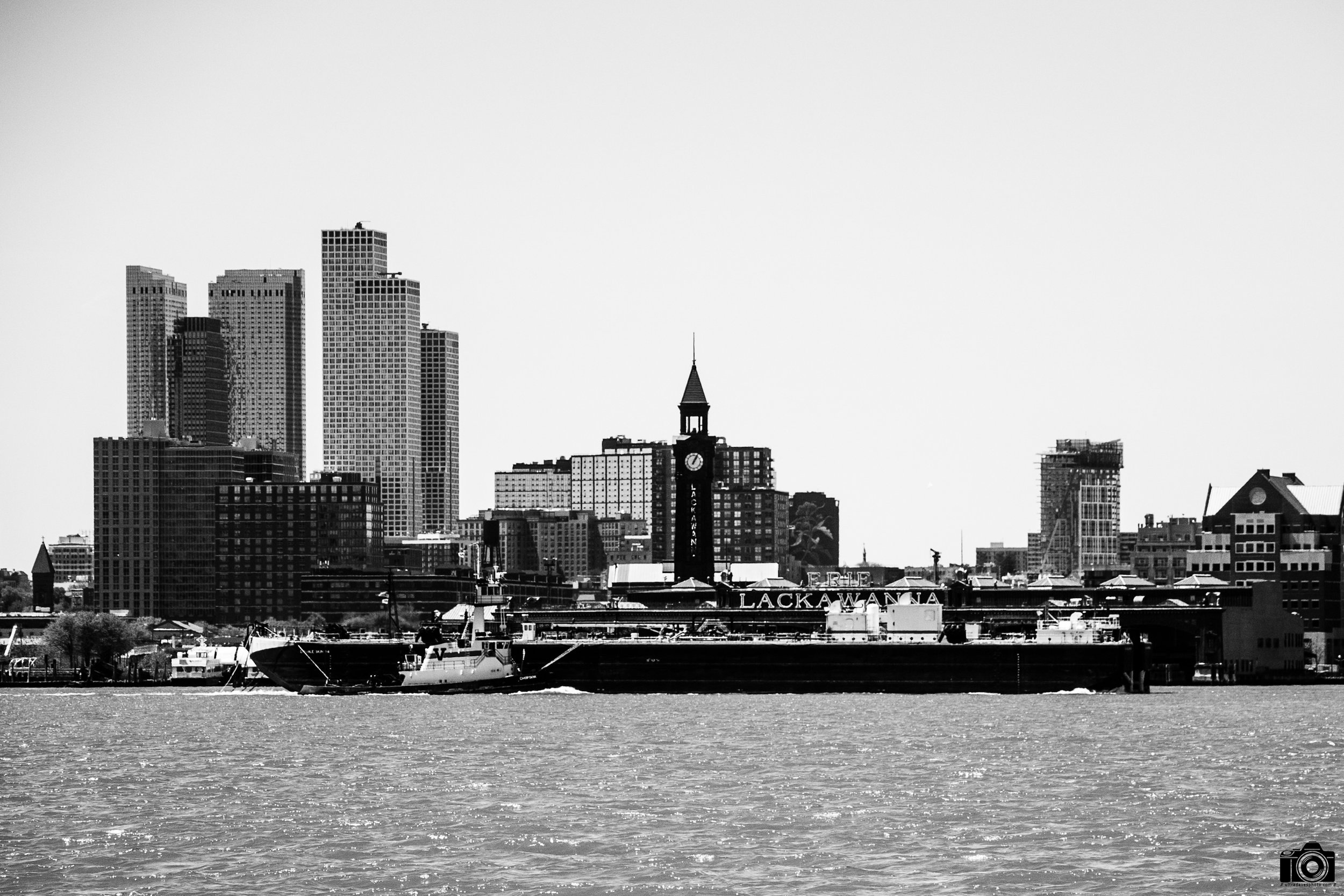 NYC 2025 - Lackawanna Clock Tower in B&W.  Shot with a Sony a7c // Tamron E 18-300mm @ 144mm f/5.6 ISO 500 - 1/3200s.