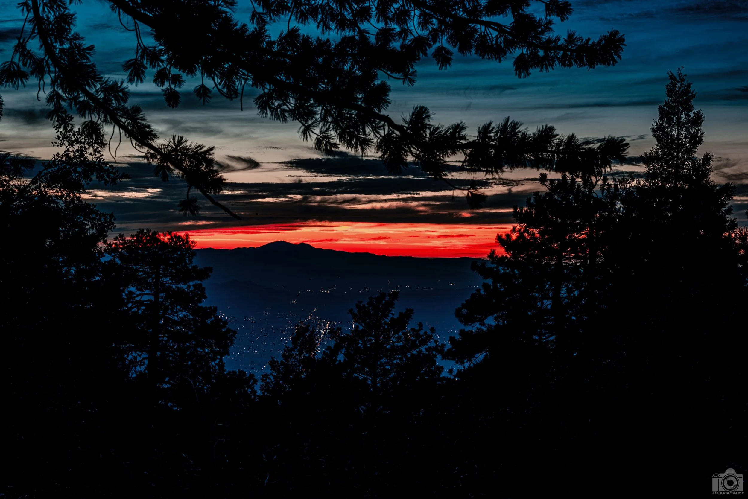 2021 - High Contrast Beyond the Trees.  Idyllwild, CA.  Shot with a Canon EOS R5 // RF 70-200mm f4L @ 200mm f11 ISO 100 - 0.5s.  Tripod Mounted.