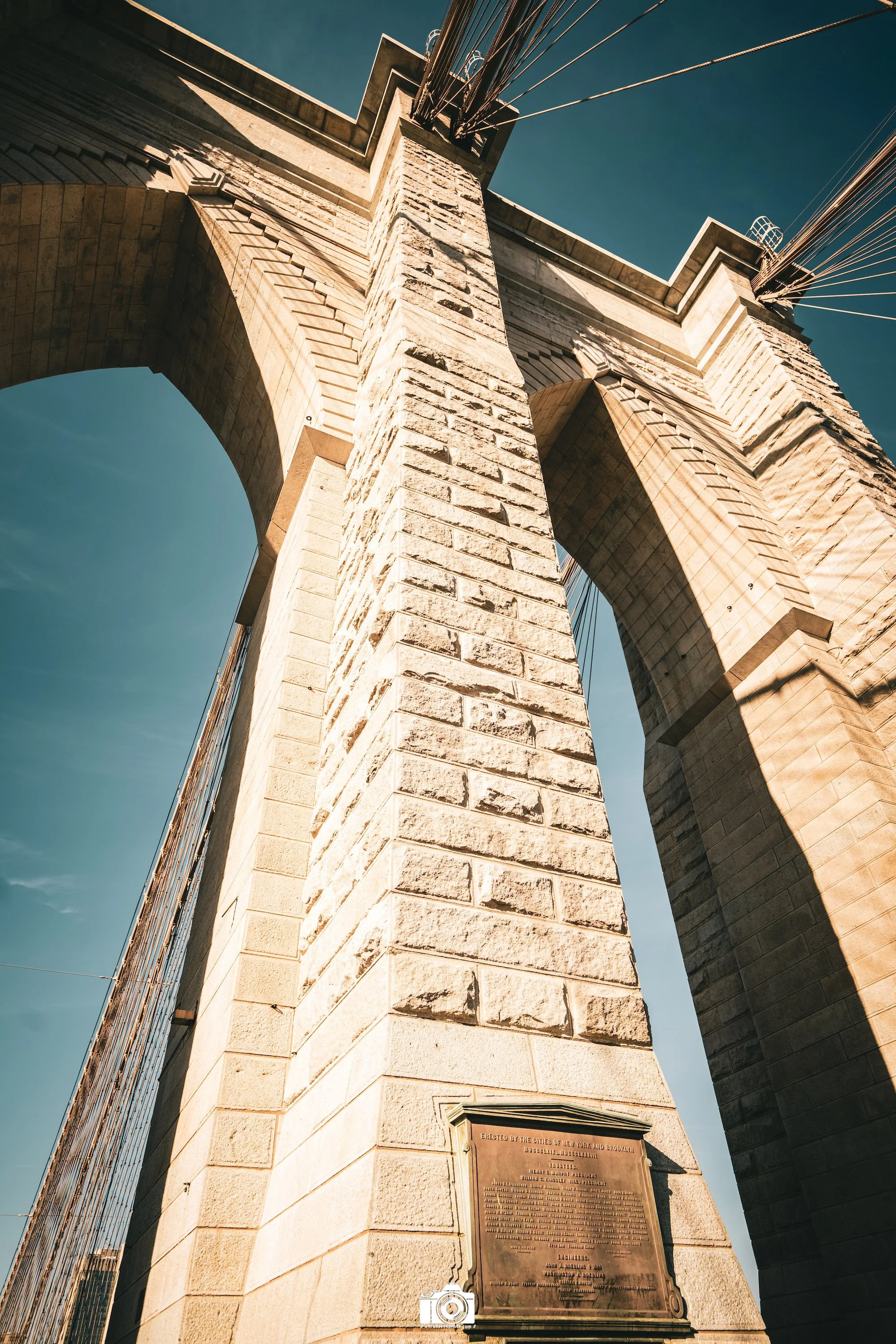 2024 - New York.  The Brooklyn Bridge, erected by the cities of New York and Brooklyn.  Shot taken with a Sony a7c II // 12-24mm G @ 21mm f/4 ISO 64 - 1/400s.