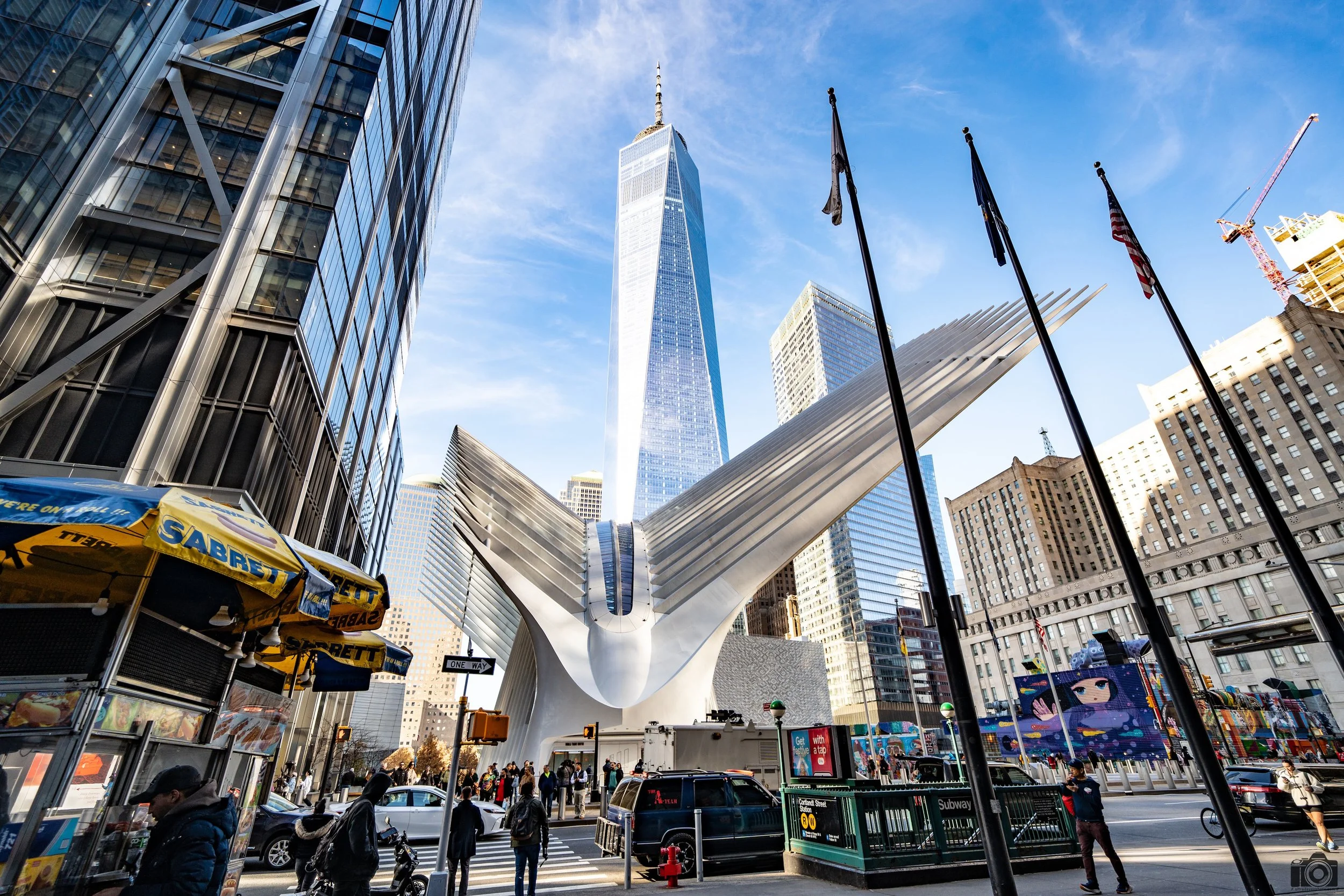 2024 - World Trade Center and its Oculus.  Shot with a Sony a7c II // FE 12-24mm G @ 16mm f/4 ISO 160 - 1/400s.