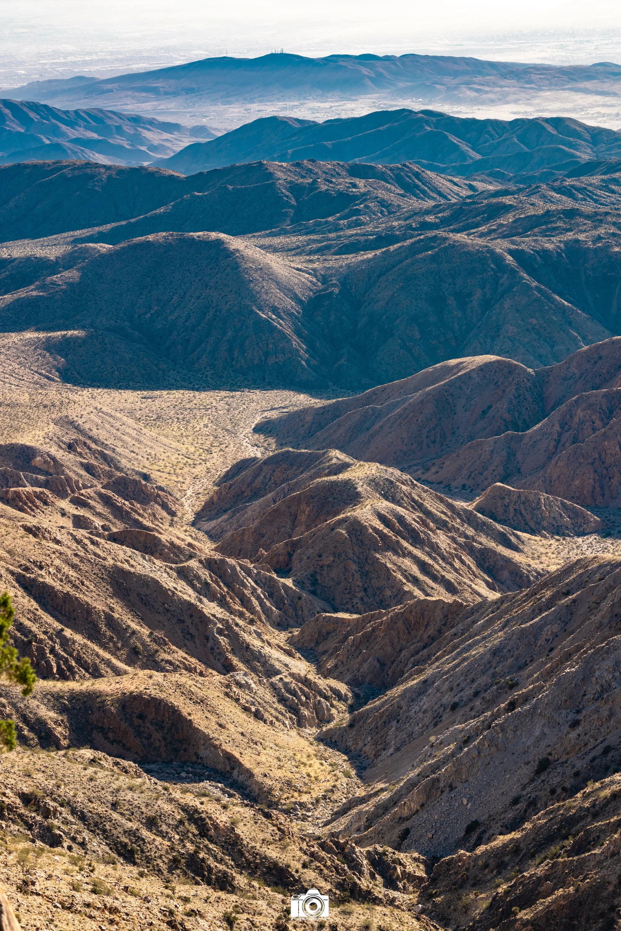 2025 - Coachella Valley Mountains from Keys View, Joshua Tree, CA.  Shot with a Canon EOS R5 // 70-200mm F4L @ 70mm f/8 ISO 100 - 1/100s.
