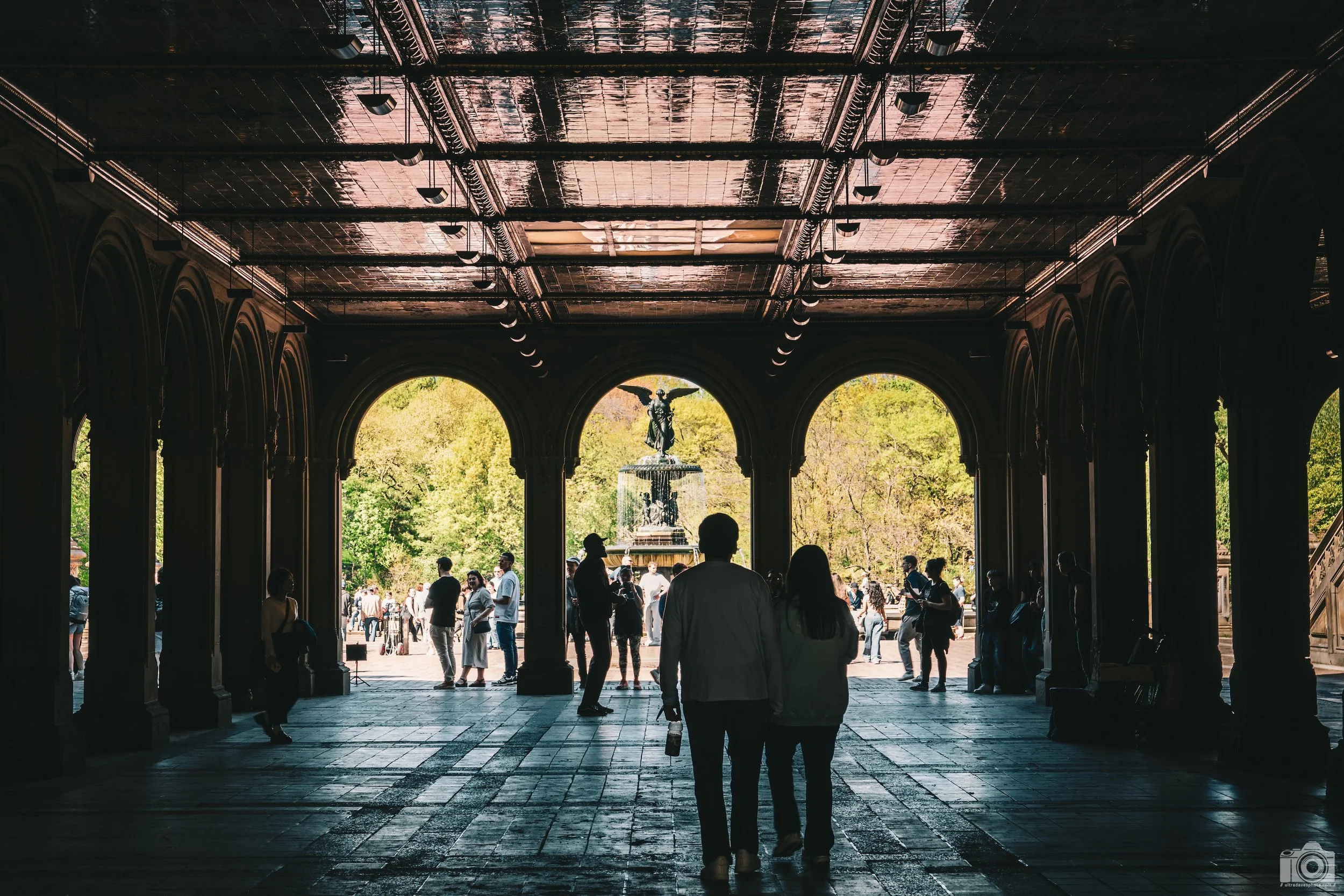 NYC 2025 - Bethesda Terrace Copperplated interior.  Shot with a Sony a7c // 28-60mm @ 60mm f/8 ISO 200 - 1/60s.