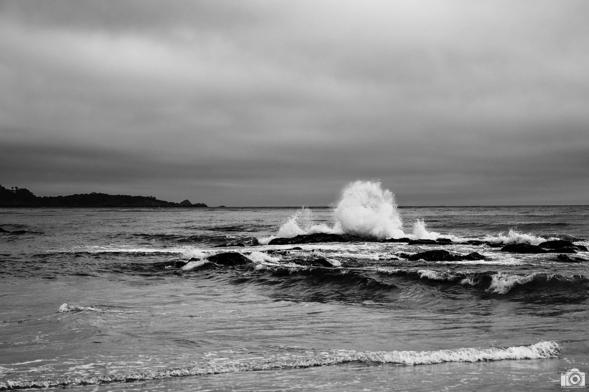 The Crash in B&W.  Shot taken with a Canon EOS R5 with an RF 24-70mm f/2.8L @ 70mm - f/5.6 ISO 100 1/800s.