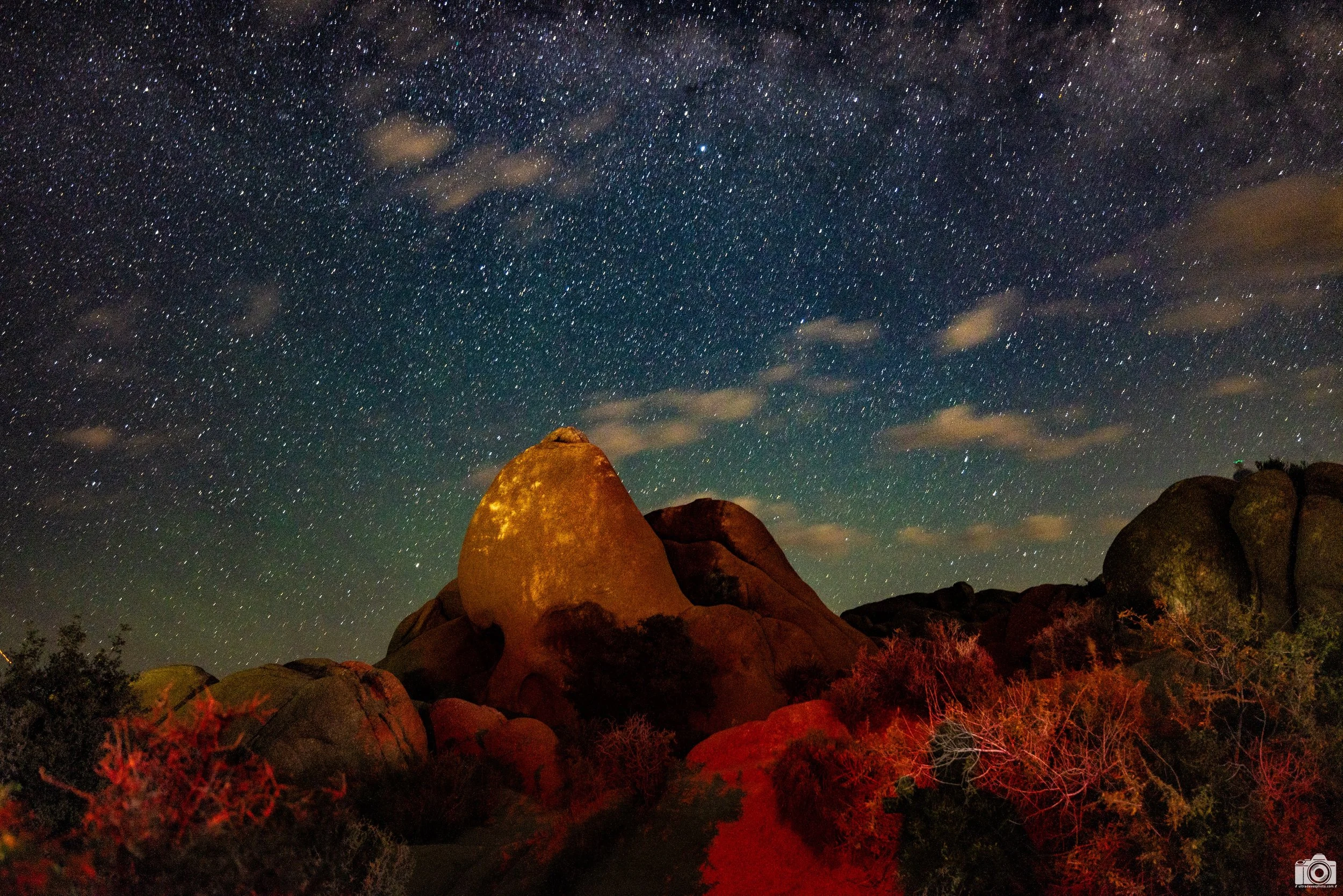 2026 - Red Skull.

As you move around from the main street the skull comes into view.  During the day there are typically about a hundred people around taking phone pix...  So I come around at night.

Shot with a Canon EOS R5 // RF 15-35mm L @ 27mm f