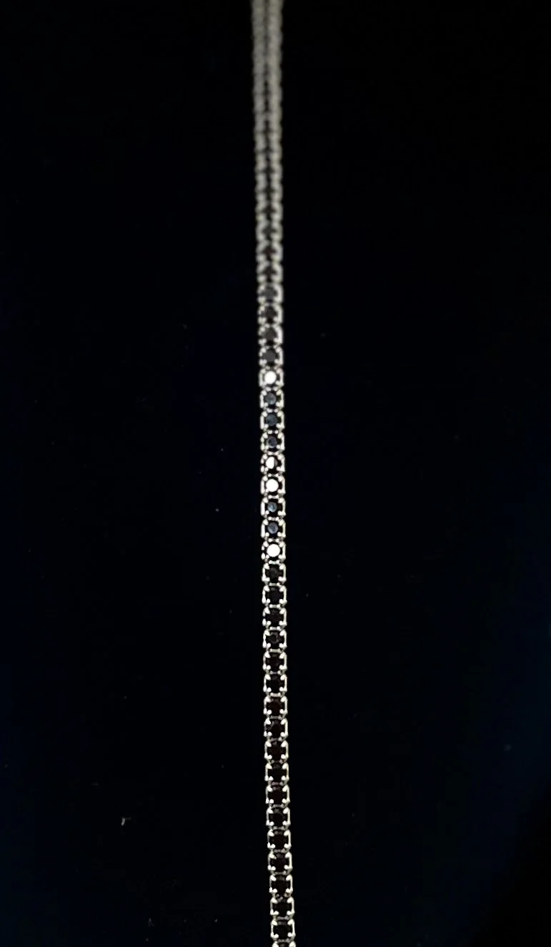 Black Stone Tennis Chain