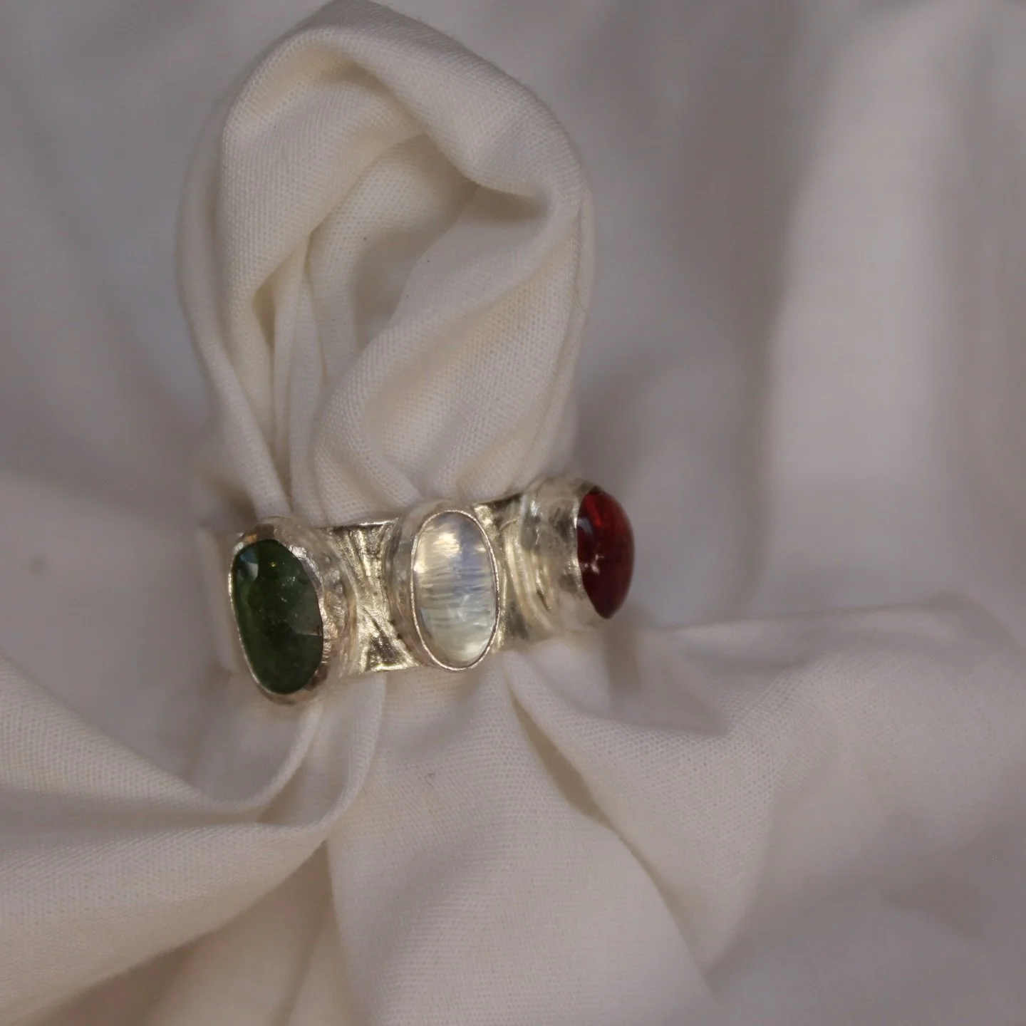 Pretty Girl Ring available on my website link in bio - mispoke.au #silver #jewellery #ring #tourmaline #moonstone