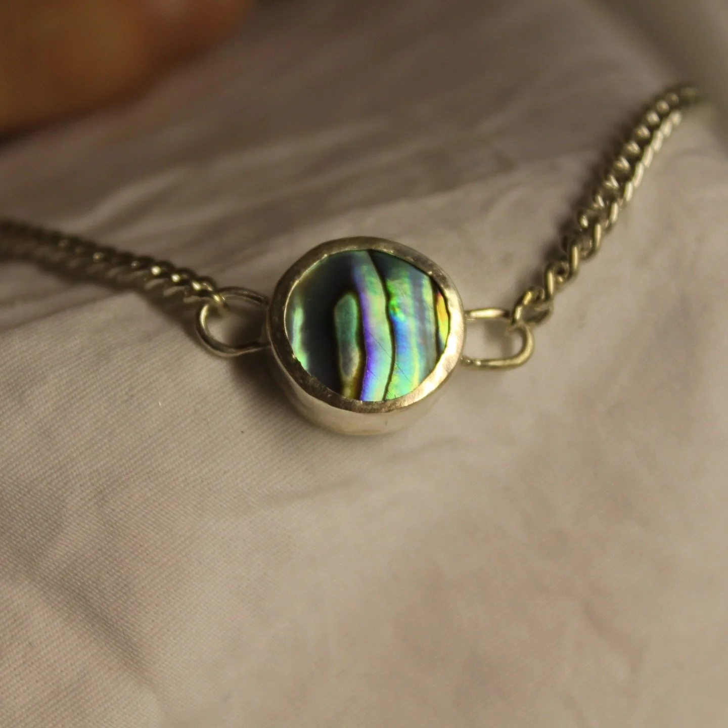 Monkey Ears necklace &amp; other pieces are now available for purchase on my website, link in bio have a browse or a buy &hellip; happy easter to all who celebrate 🐠 #silver #jewellery #bespoke #abalone #smallbusiness