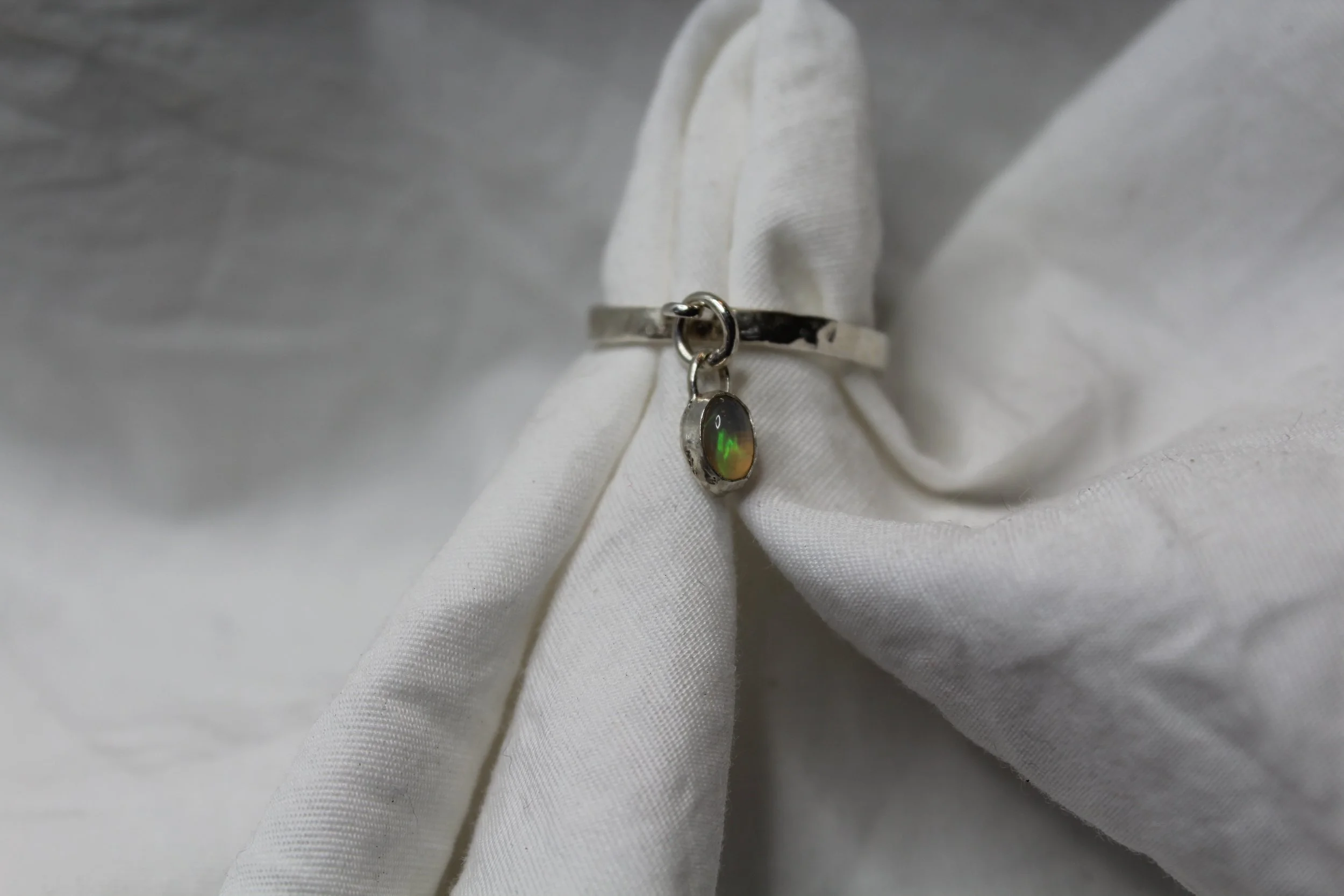 Opal Charm Ring