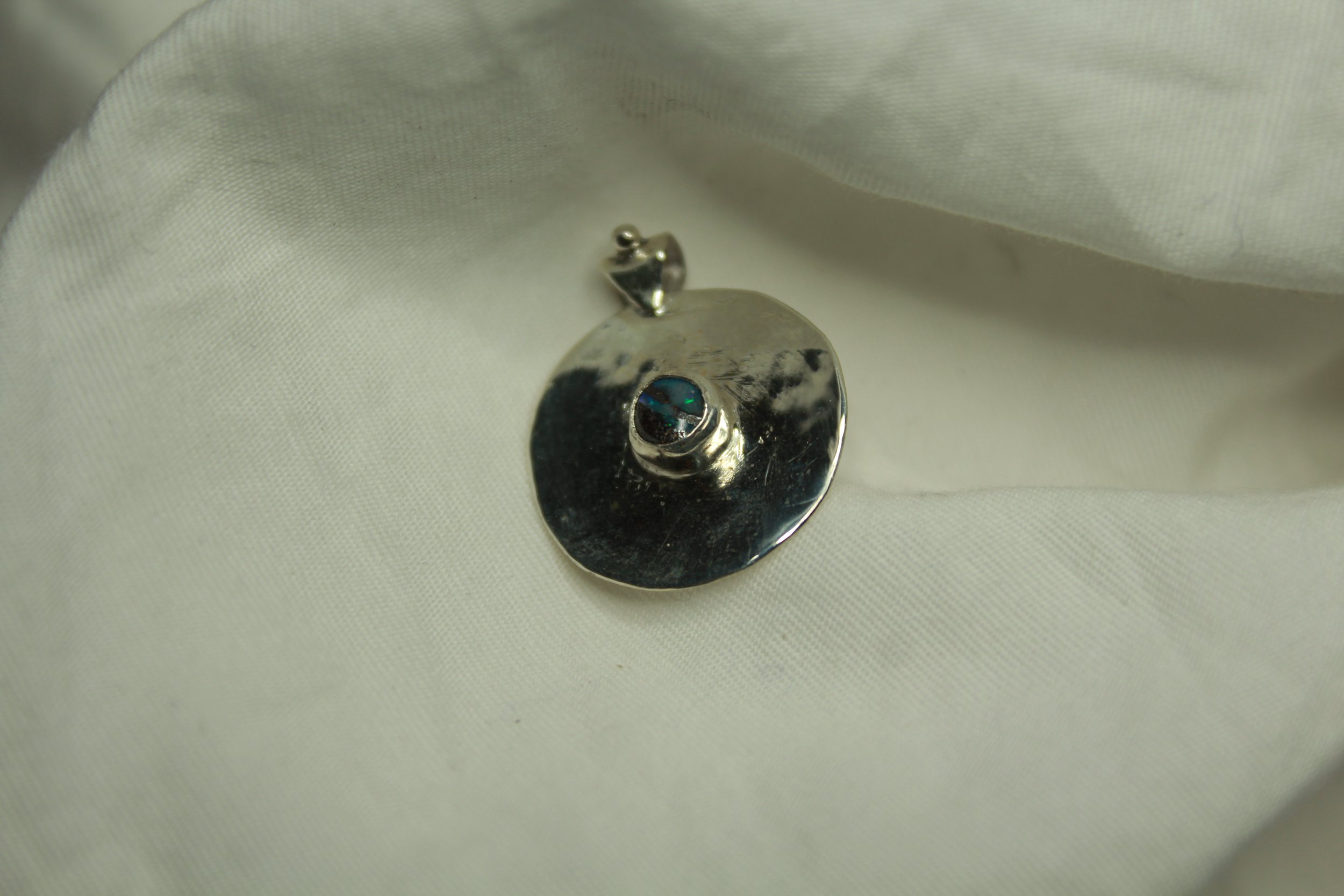 Opal Coin Pendant