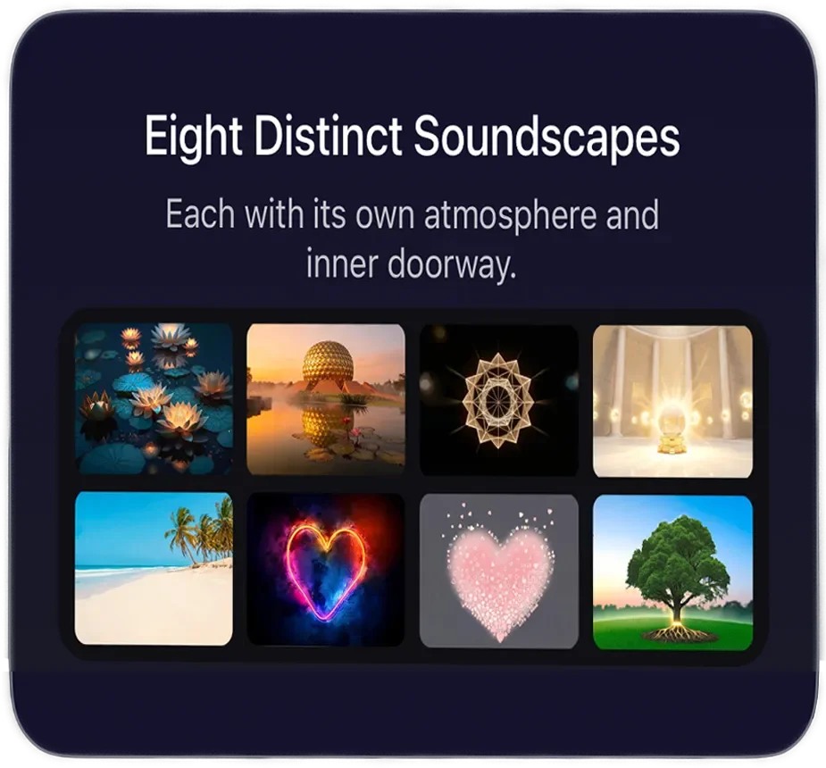 showing 8 images representing the 8 different music selections of library one