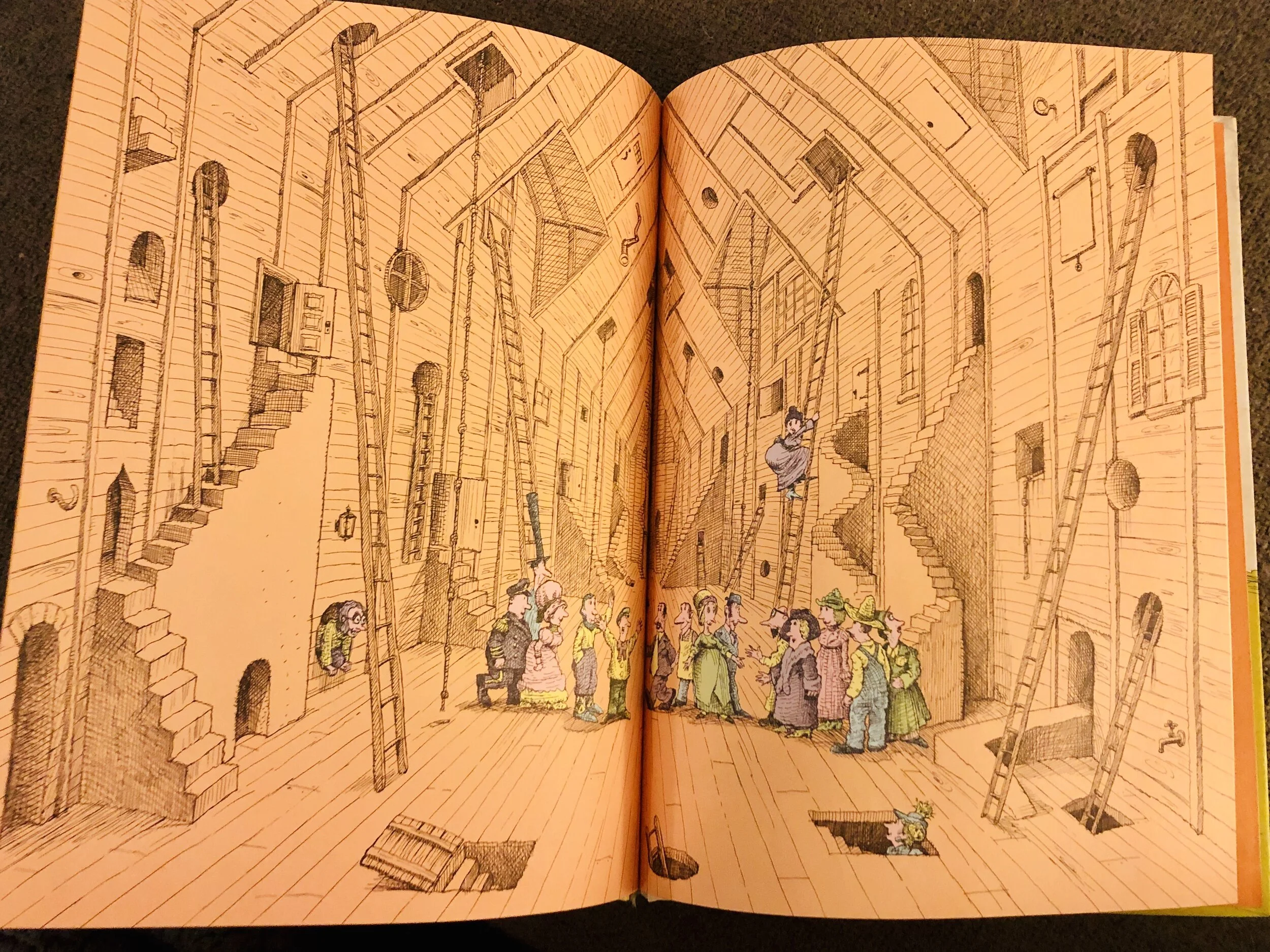 “I could see a double-paged spread showing a huge old fashioned attic — full of the different entry points.”