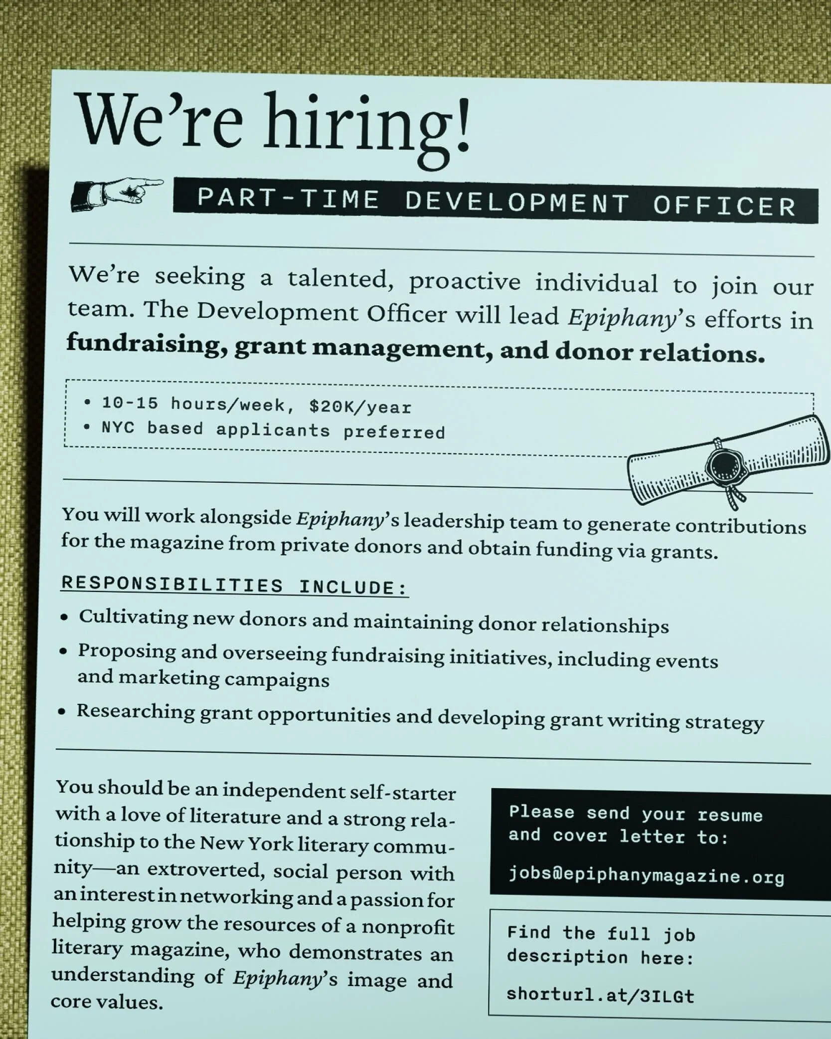 HIRING: Development Officer