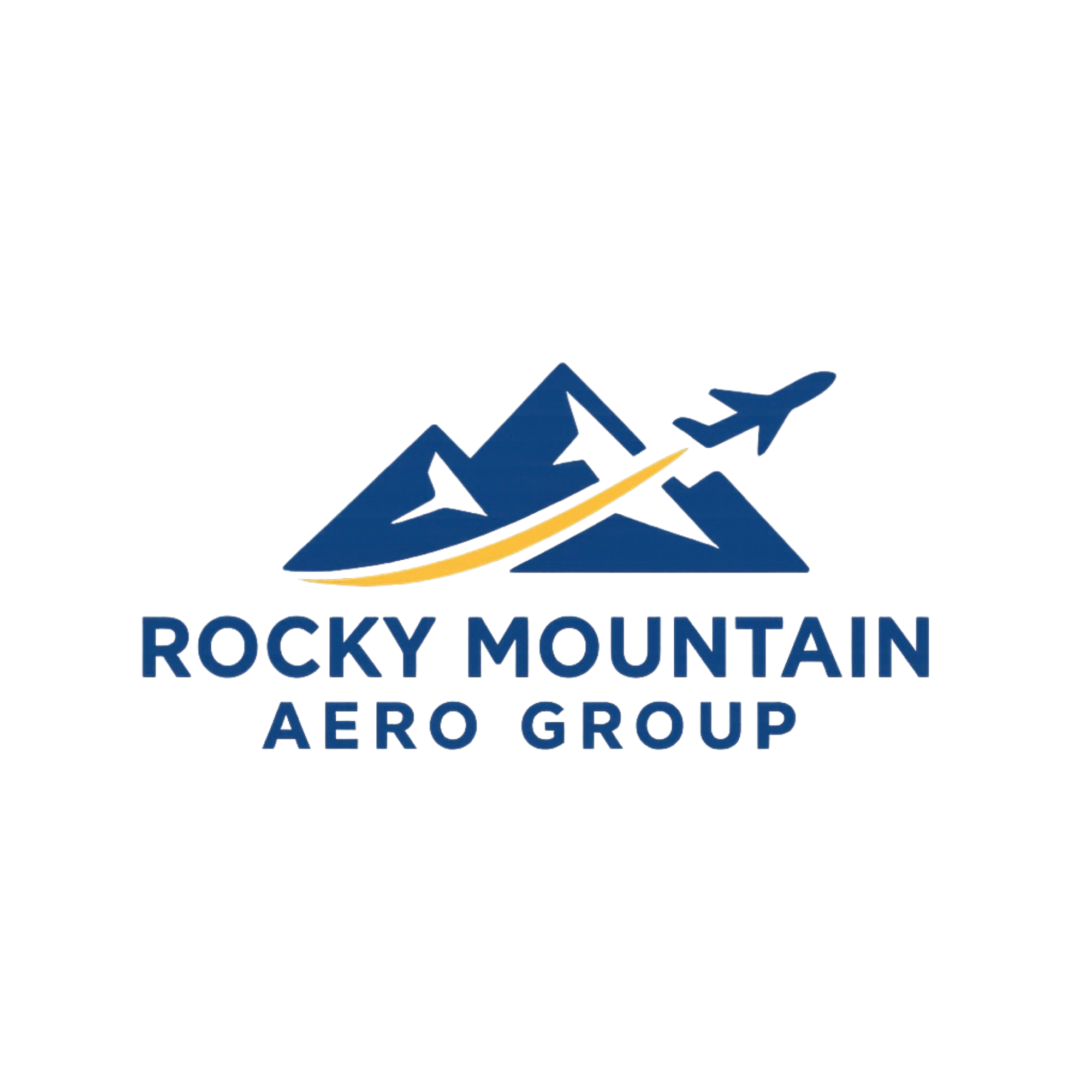 A blue and red starburst-shaped logo with the words Rocky Mountain Aero Group beneath it.