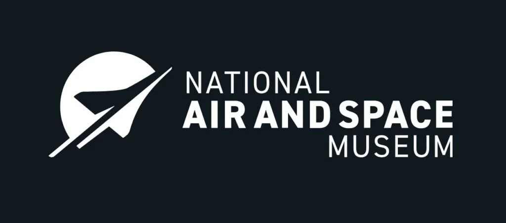 Logo of the National Air and Space Museum featuring a stylized spaceship and text.