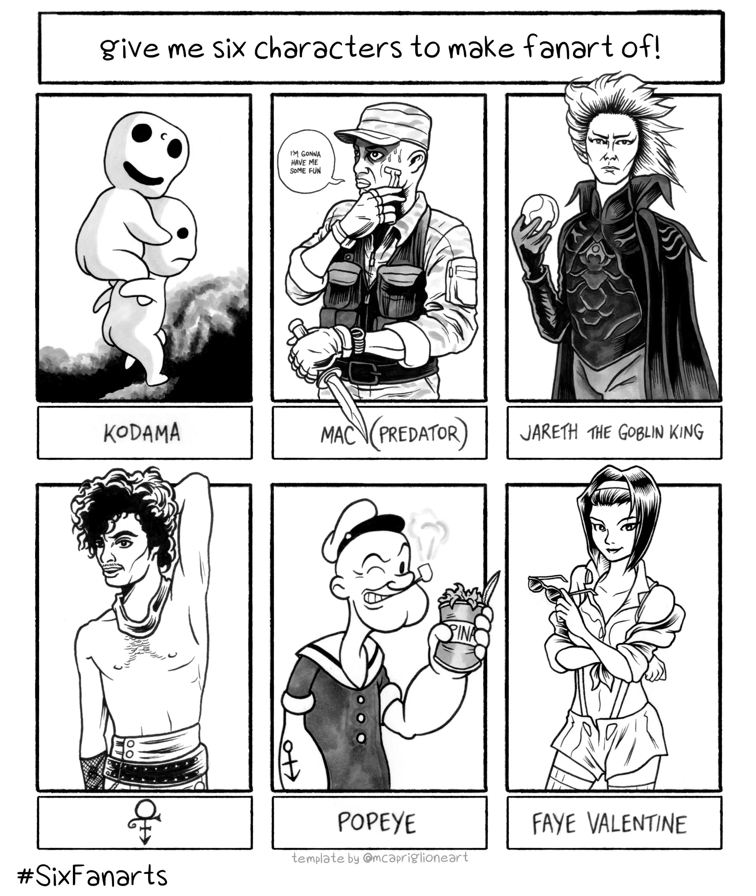 Six Fan Arts