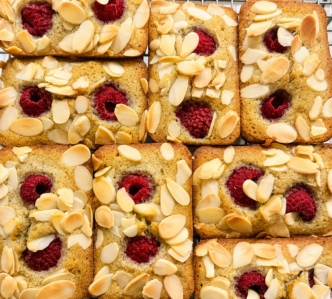 Raspberry and Almond Financiers