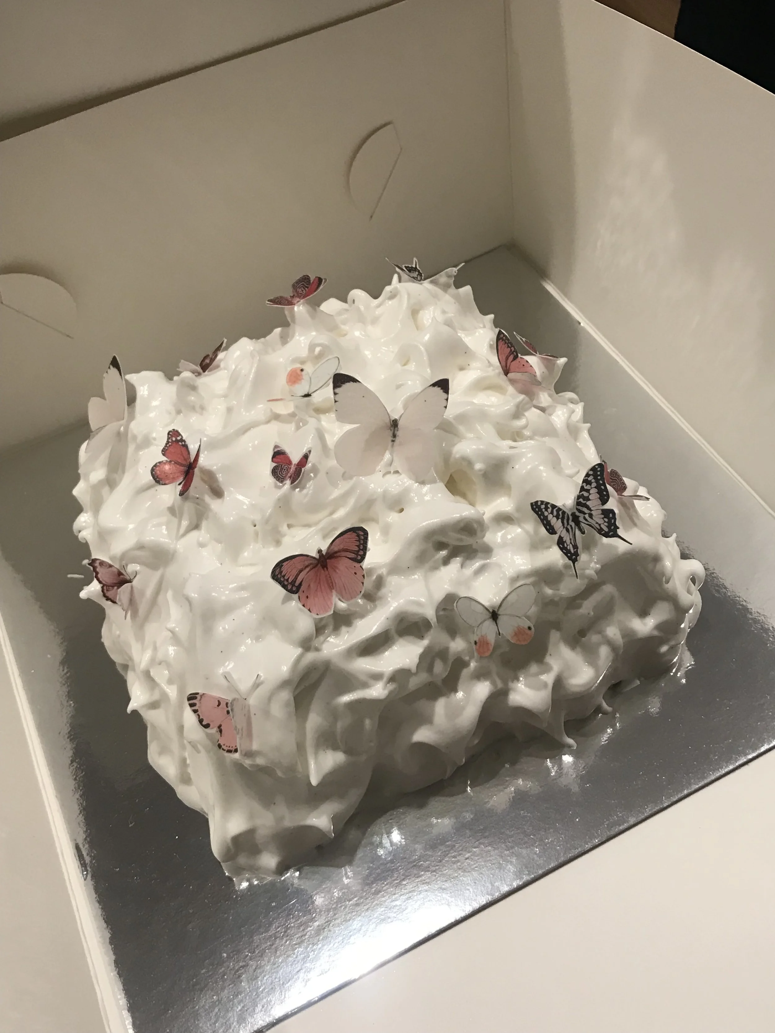 lemon meringue butterfly layer cake 