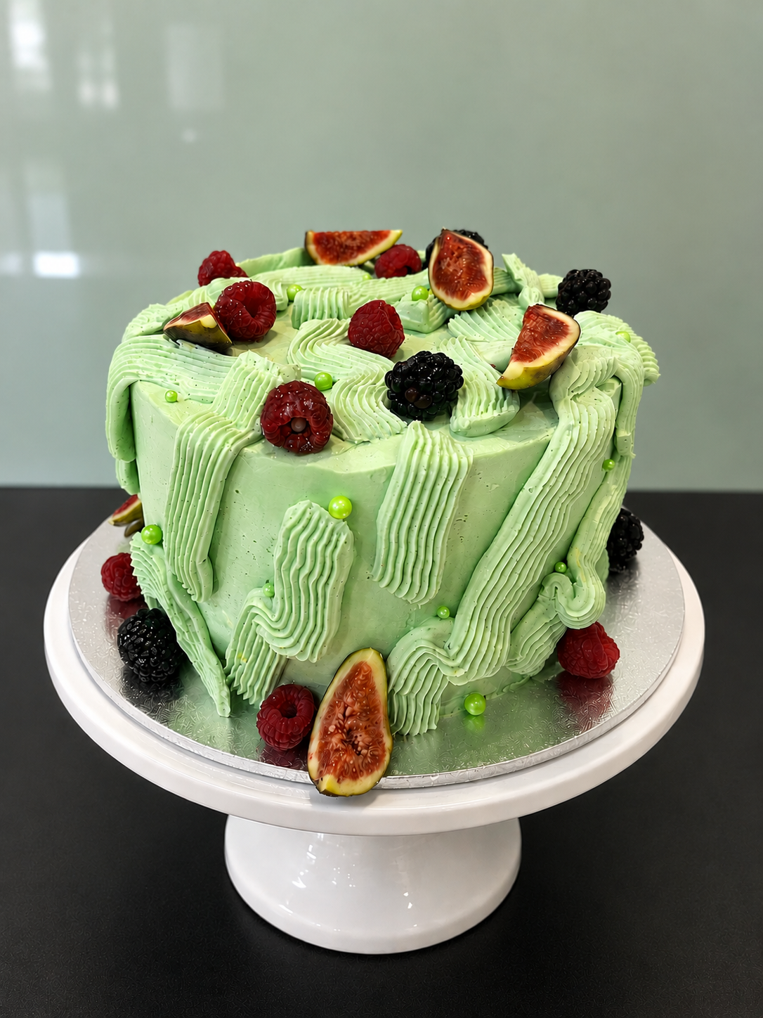 Spiced Carrot Layer Cake with Modern Piping