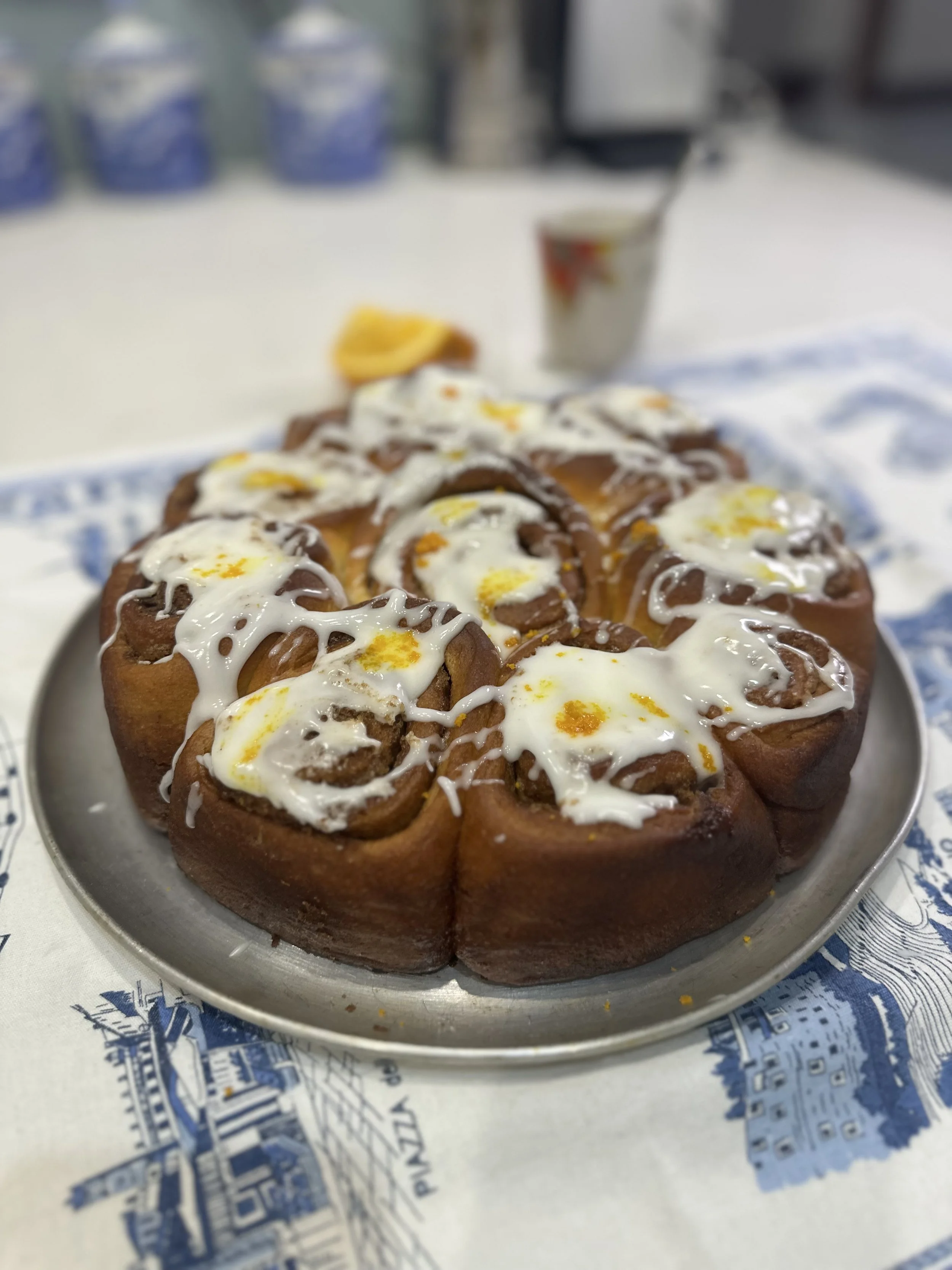 Rose Chelsea Bun cake