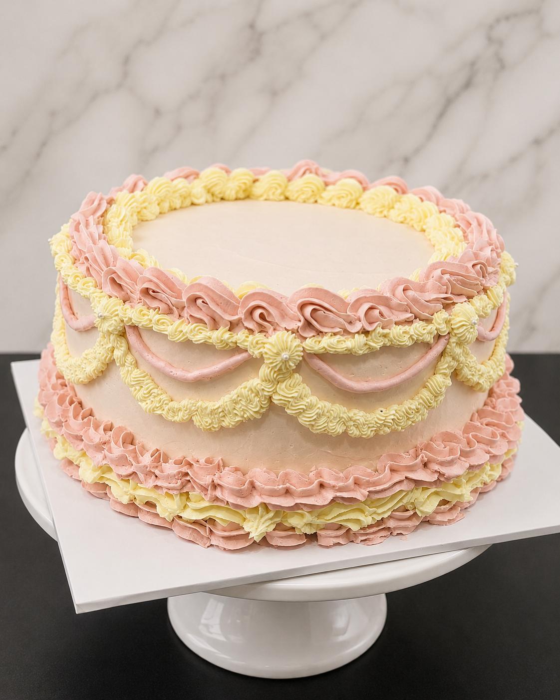 Vanilla and Raspberry Celebration Cake