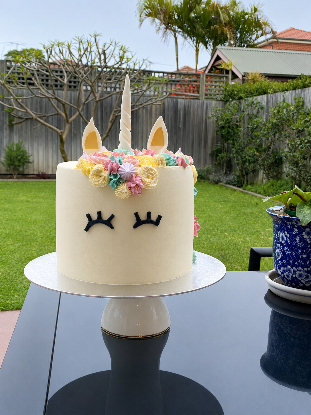 Rainbow Unicorn Cake