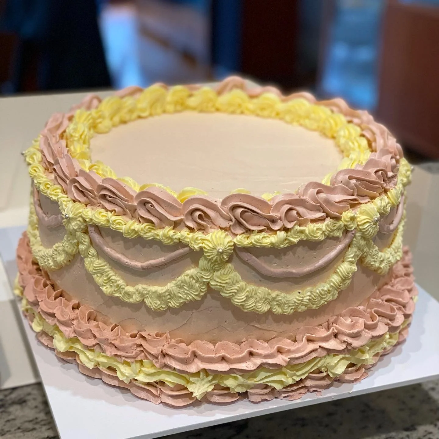 vanilla and raspberry celebration cake