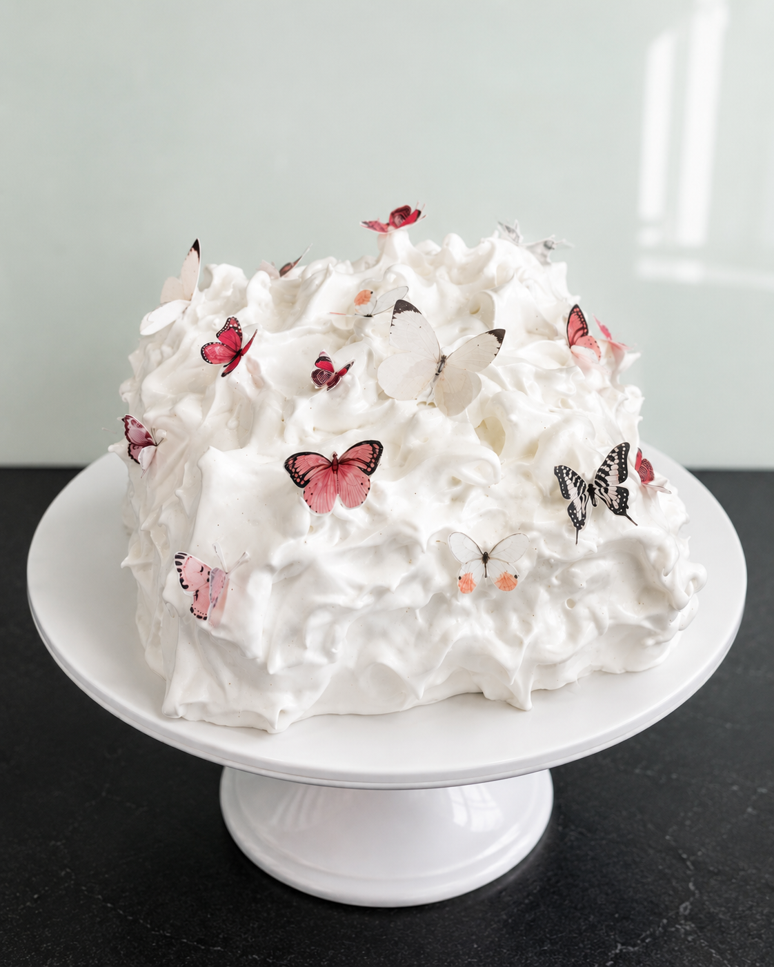 Lemon Meringue Butterfly Cake