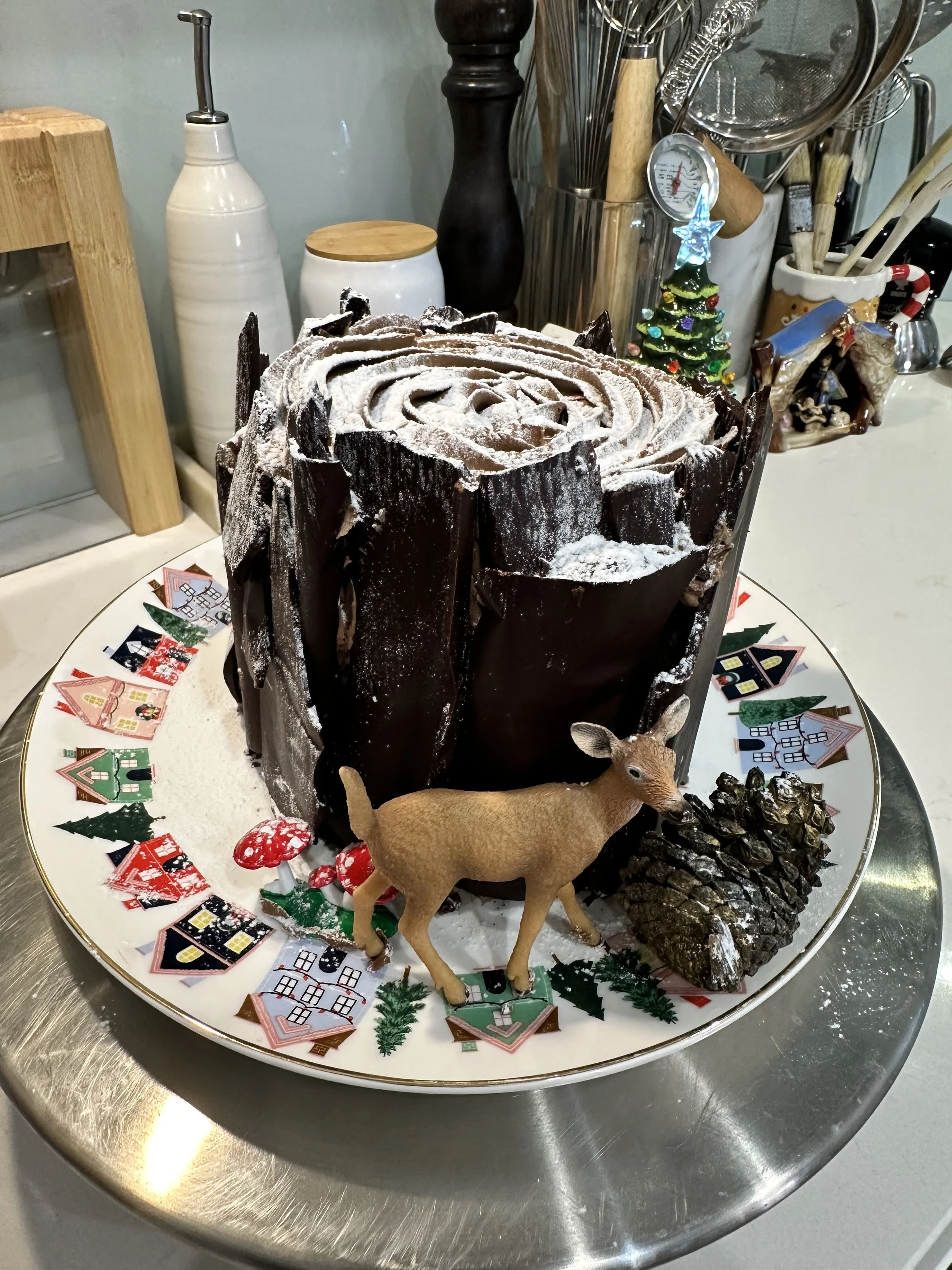 vertical buche noel cake