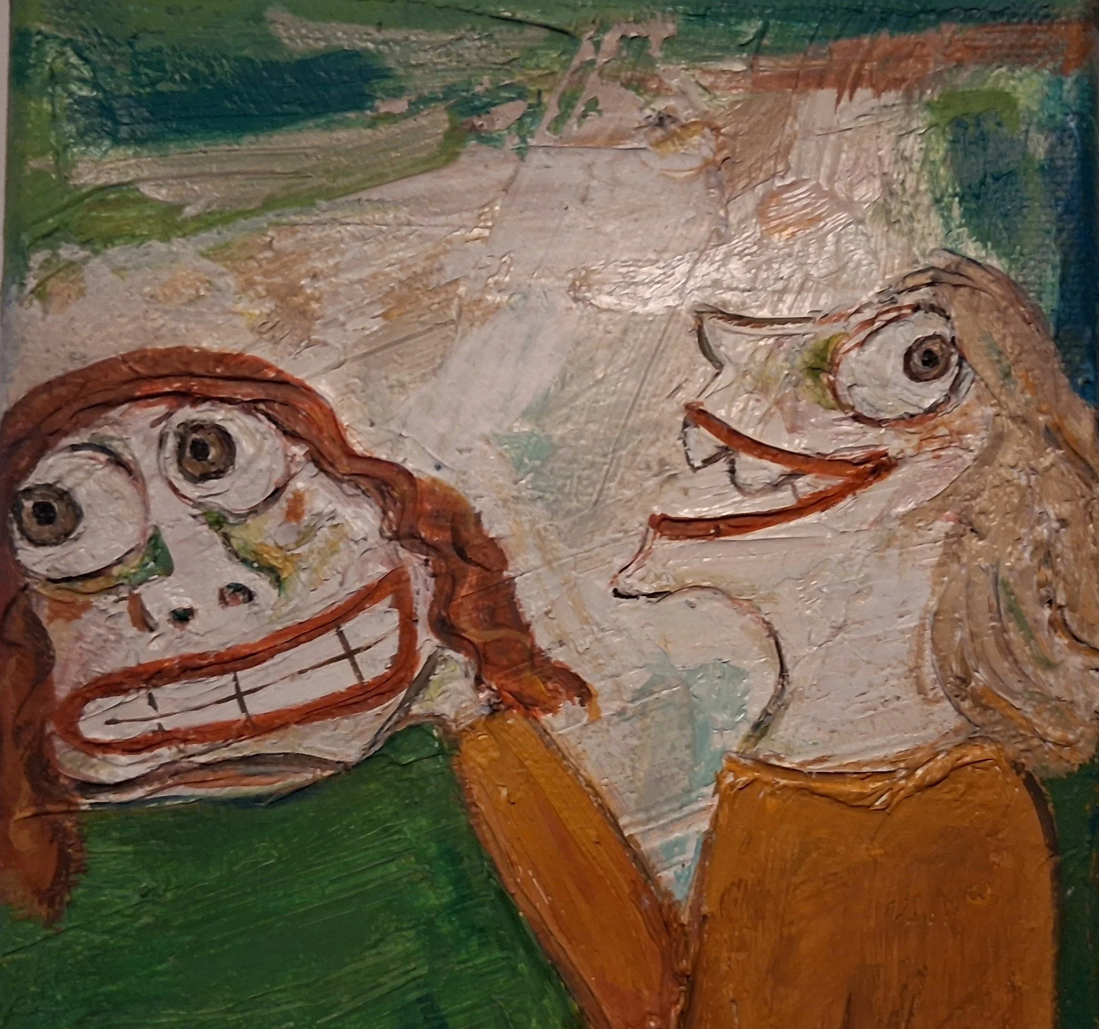 Green gleam , orange