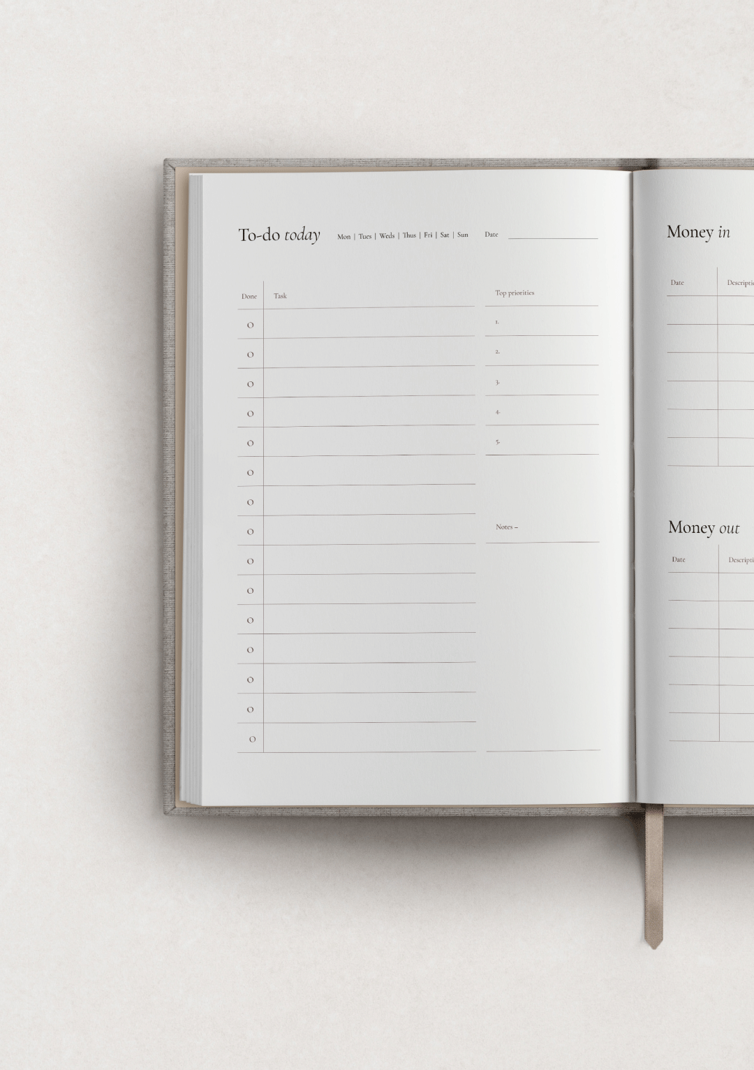 Atawhai ADHD Planner, close up