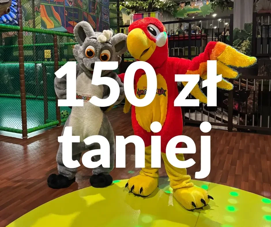 150 zł zniżki na urodziny w sali zabaw Amazonia Gdynia 