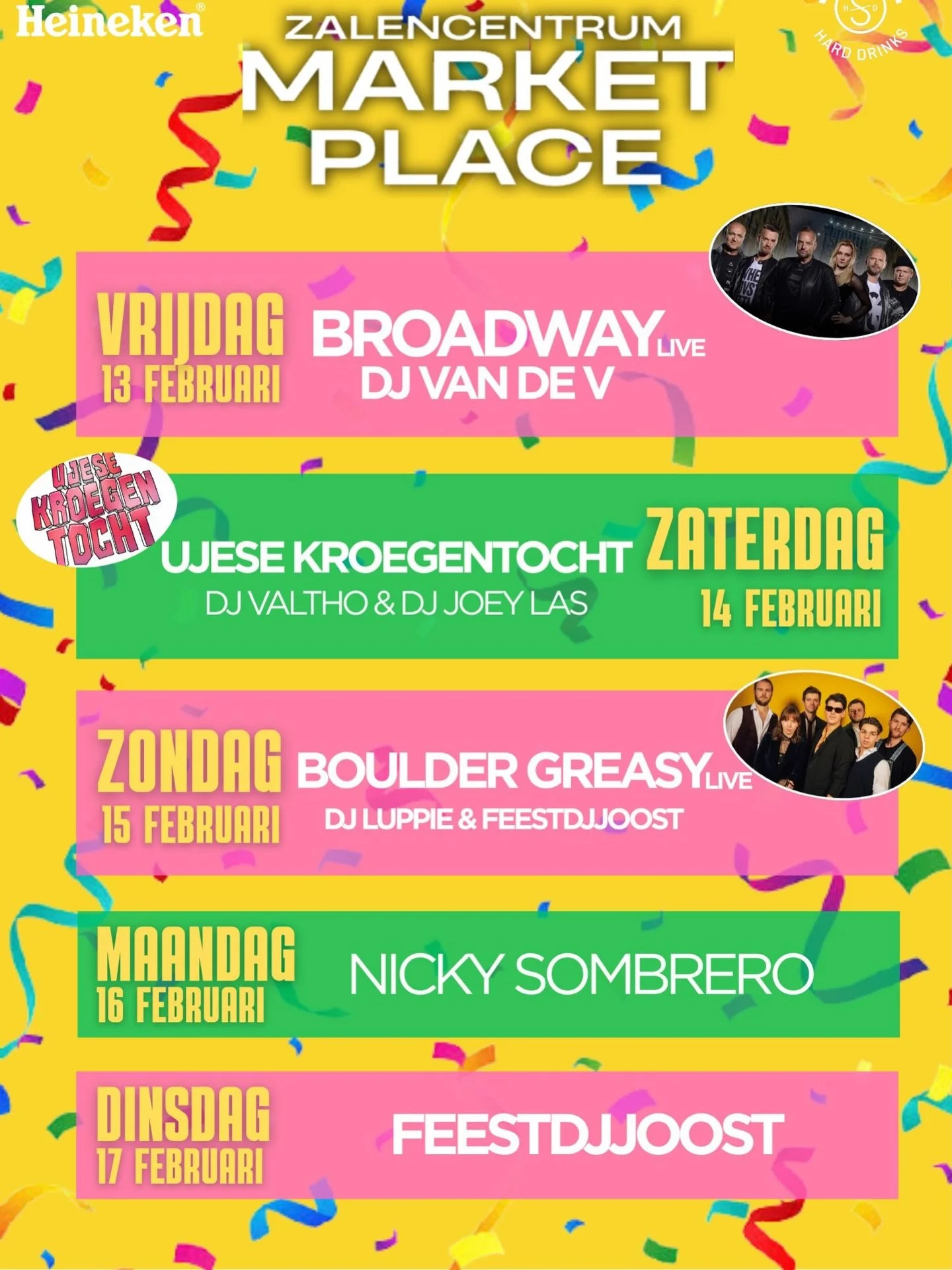 Vanavond nog 1x uit volle borst meezingen en hossen! Market Place is open vanaf 20.00 uur voor je allerlaatste dag carnaval! 🥳