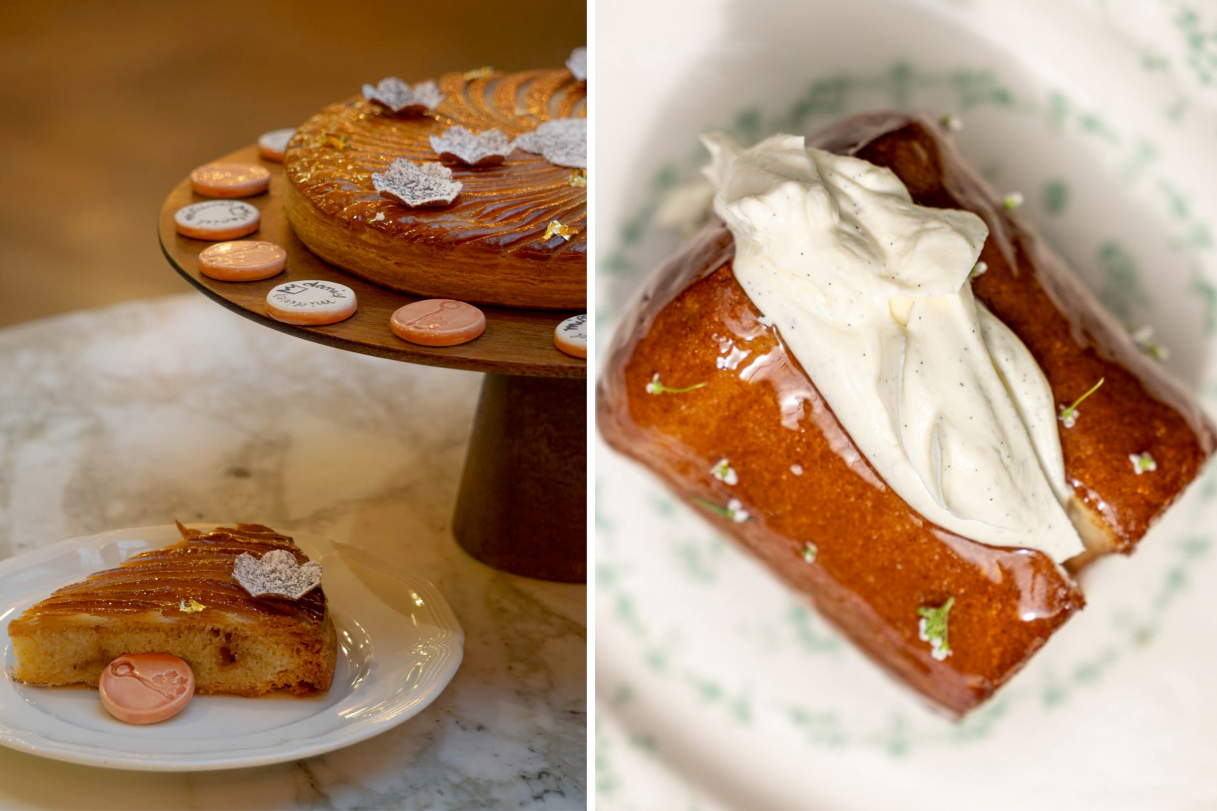 We ended the meal indulging in slices of Galette des Rois, and Baba au Rhum generously glazed with rum-laced syrup, further topped with vanilla cream. Coffee followed—dark, and  necessary.